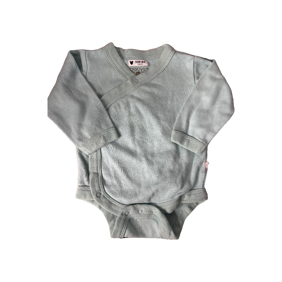 Babysoy Boys Light Blue Onesie Size: 0-3 months Light Blue