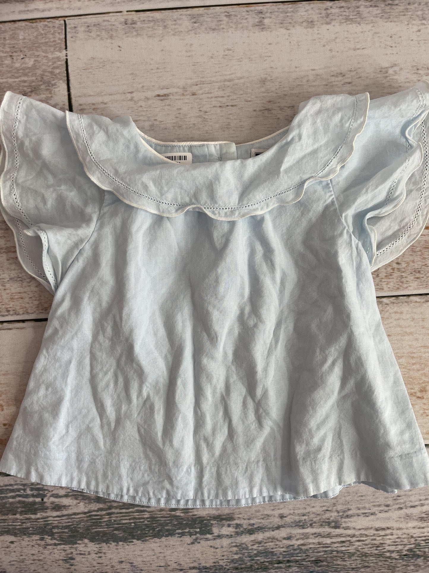 Janie and Jack Girls Light Blue Shirt Size: 12-18 months Light Blue