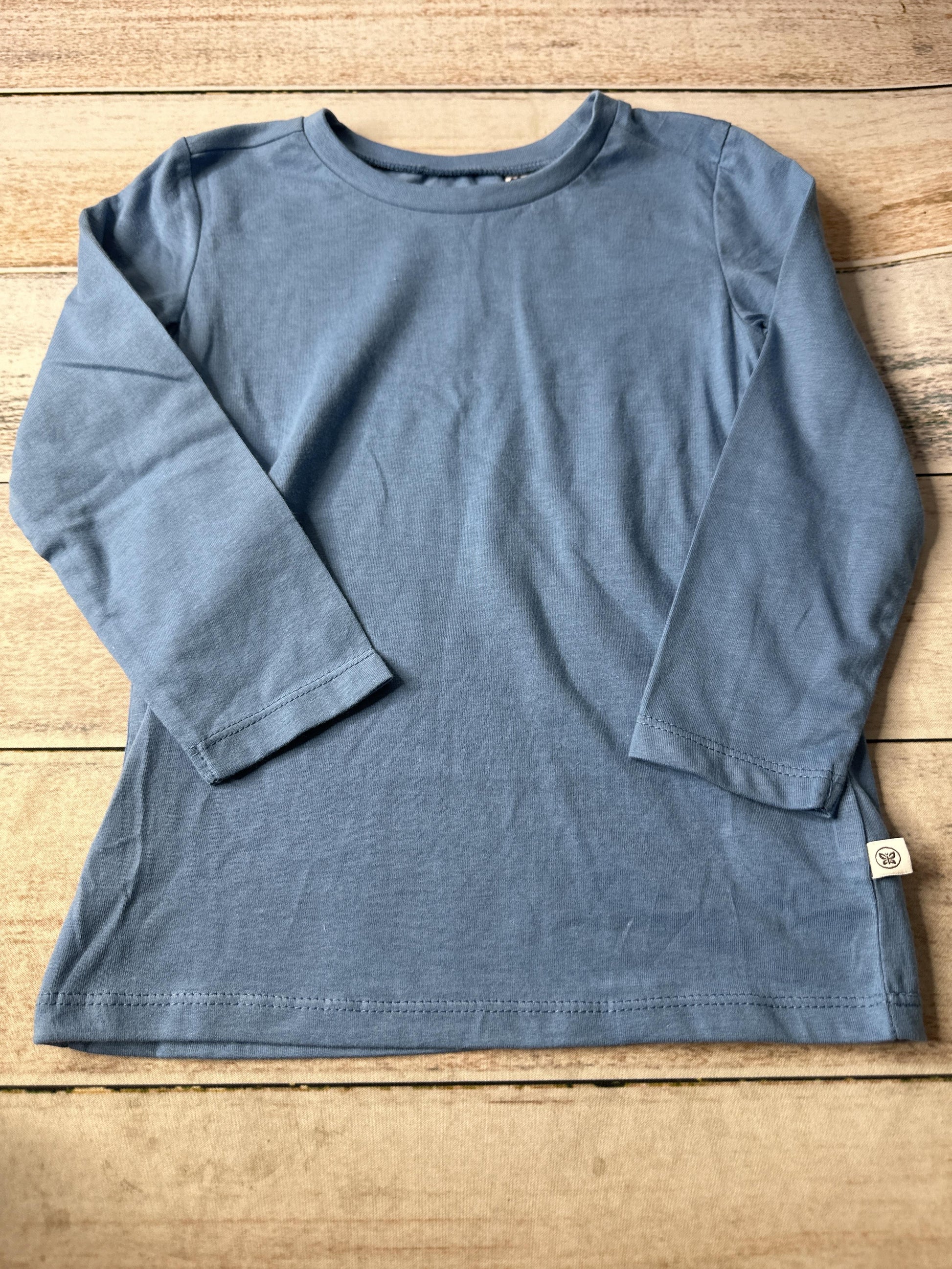 Honest Co Boys Light Blue Long Sleeve T-Shirt Size: 3T Light Blue