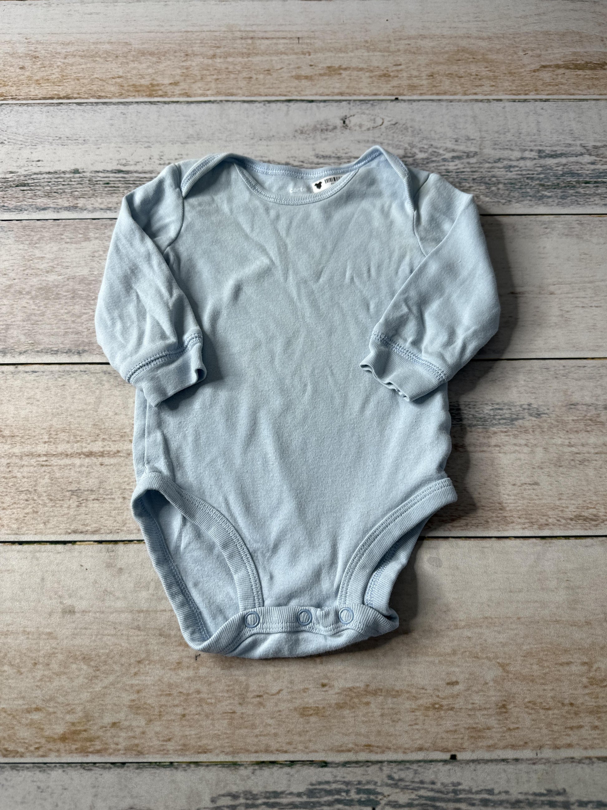 Carters Boys Light Blue Onesie Size: 6 months Light Blue