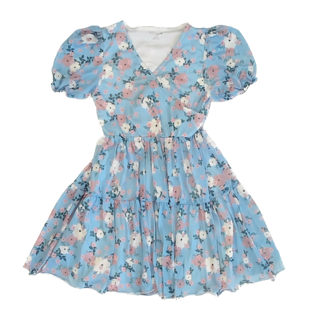 Kidpik Girls Light Blue Dress Size: 10 Years Light Blue
