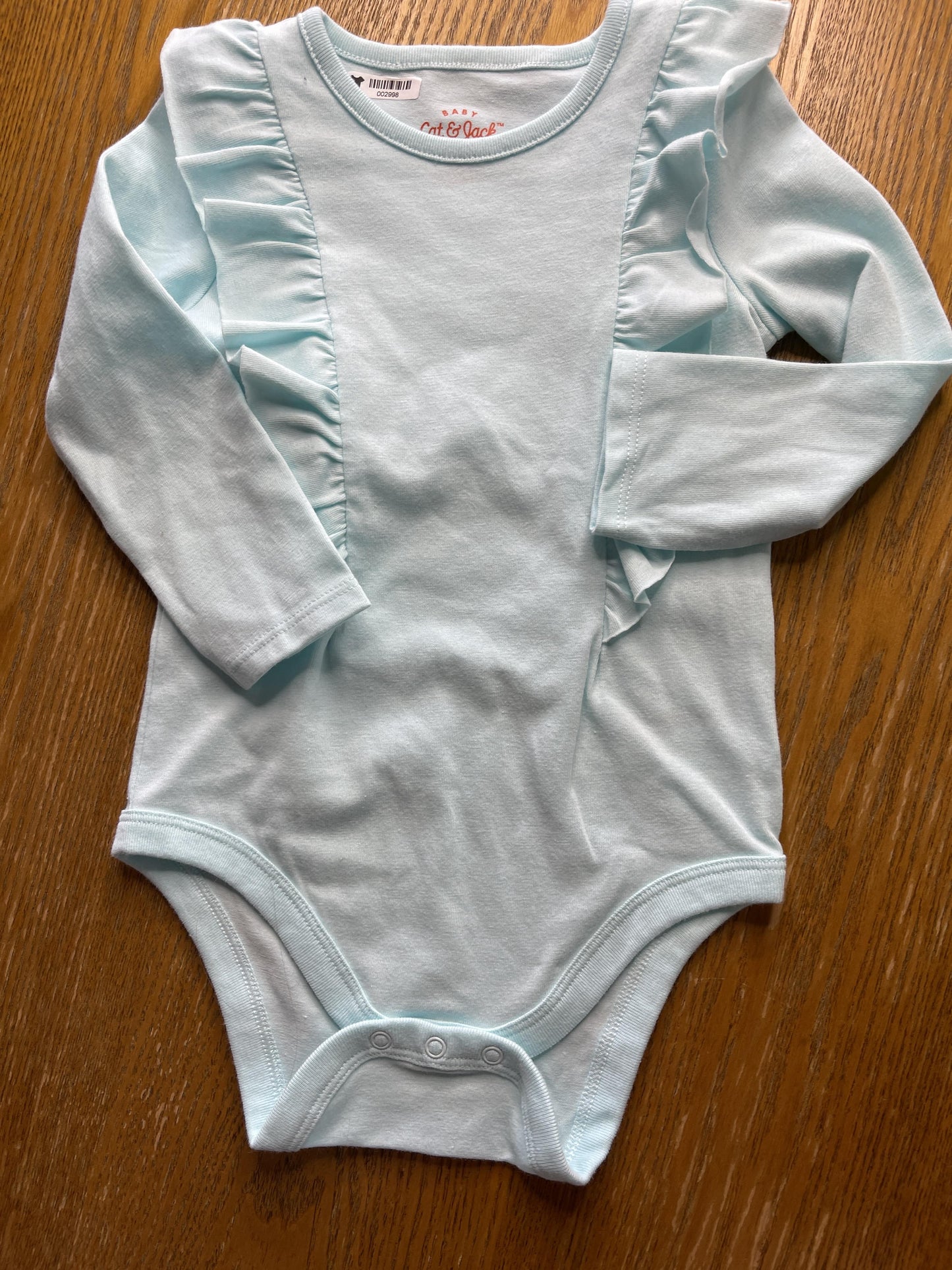 Cat & Jack Girls Light Blue Onesie Size: 12 months Light Blue