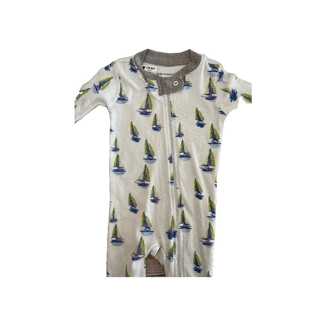 Burt's Bees Unisex Light Blue Pajamas Size: 12 months Light Blue