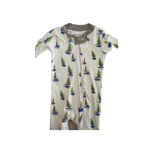 Burt's Bees Unisex Light Blue Pajamas Size: 12 months Light Blue