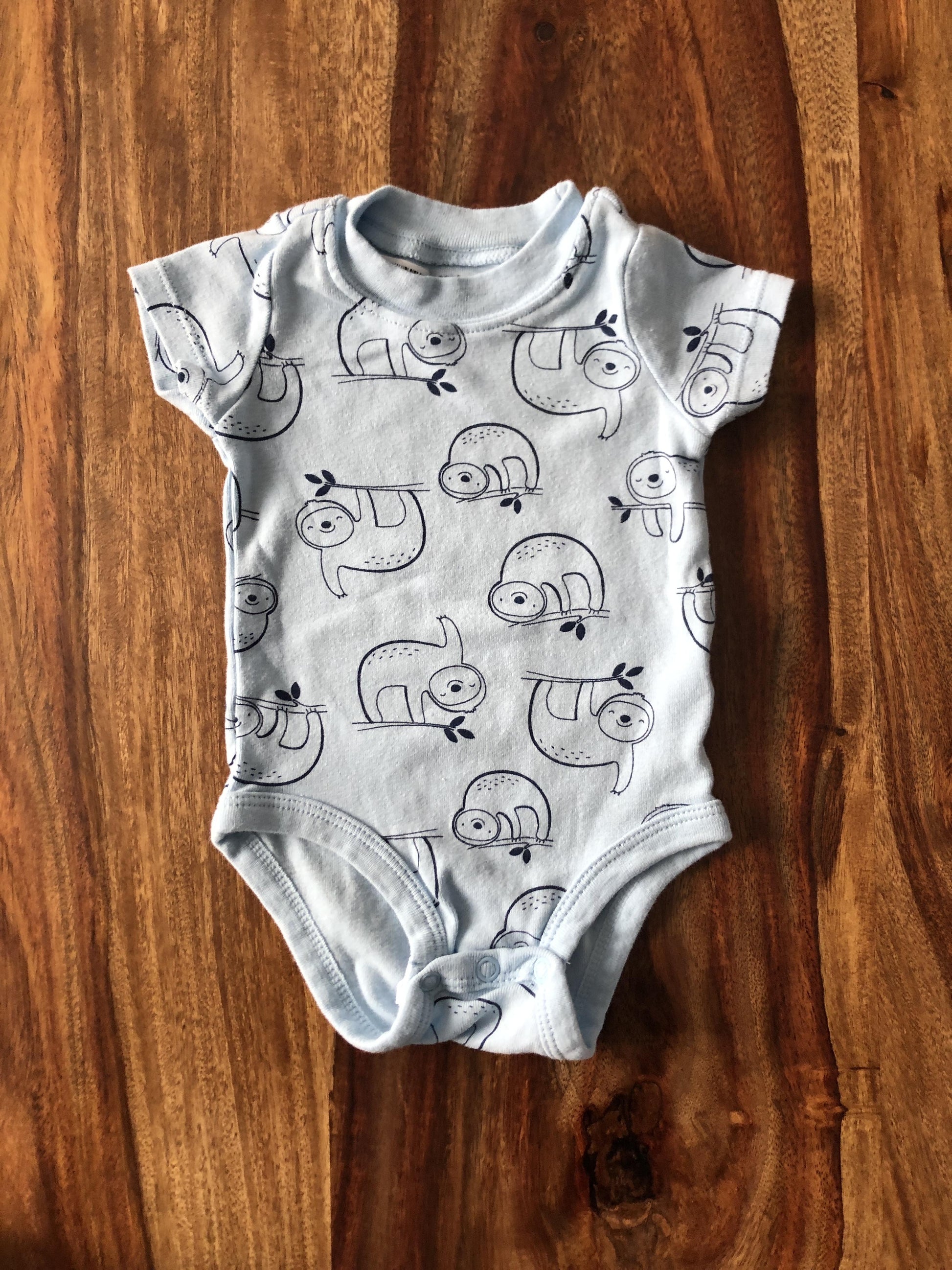 Carters Boys Light Blue Onesie Size: 3 months Light Blue