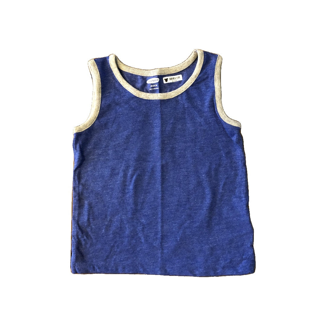 Old Navy Boys Light Blue Tank Top Size: 18-24 months Light Blue
