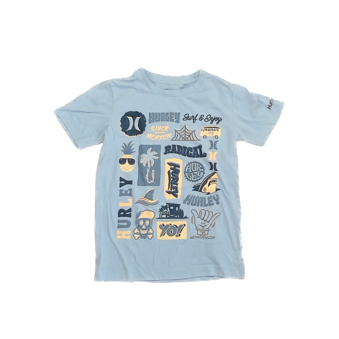 Hurley Boys Light Blue T-Shirt Size: 8-10 Years Light Blue