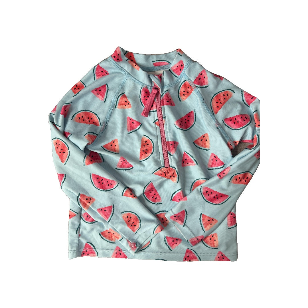 Girls Light Blue Rashguard Size: 2T Light Blue