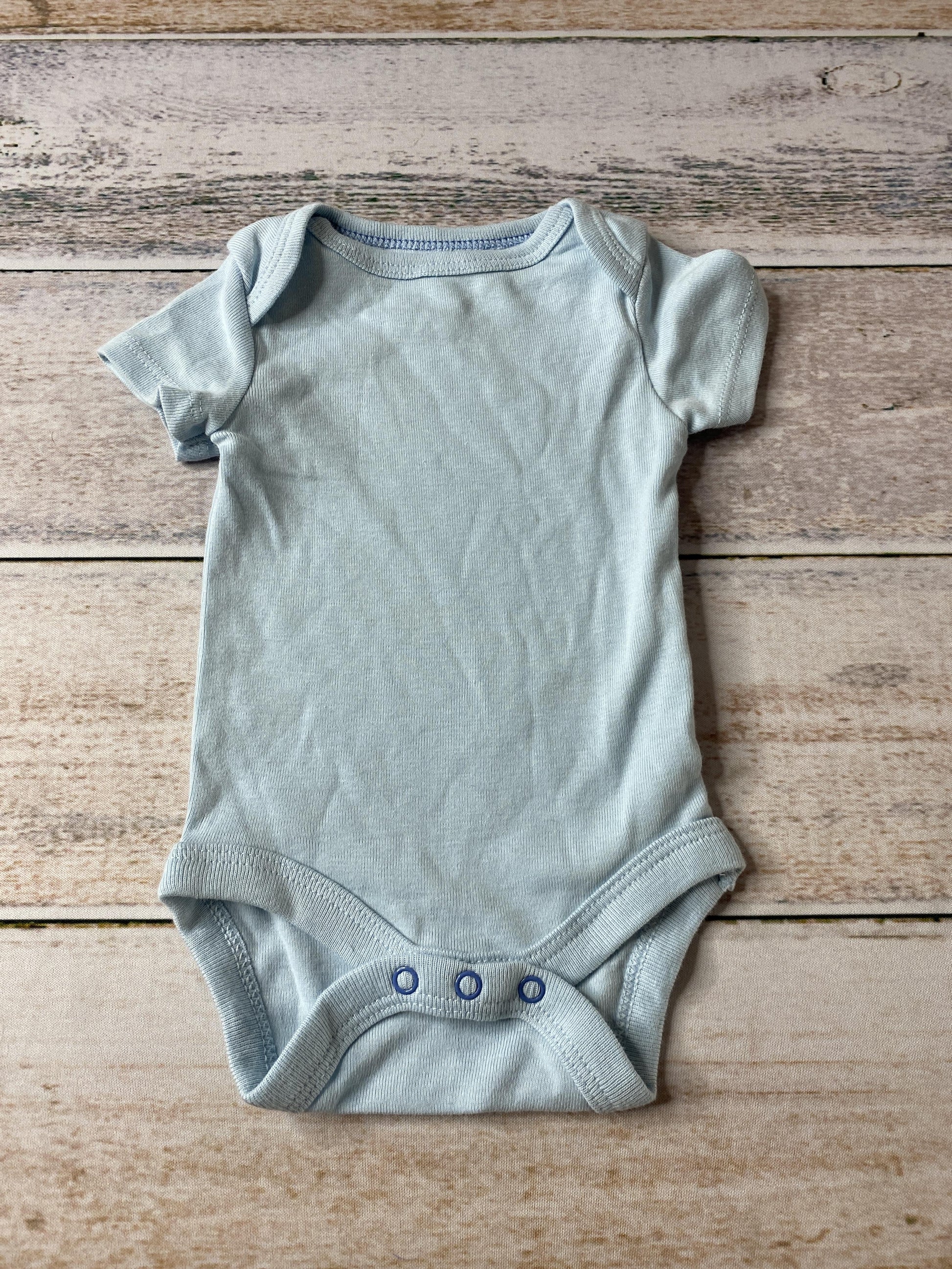 Cloud Island Unisex Light Blue Onesie Size: Newborn Light Blue