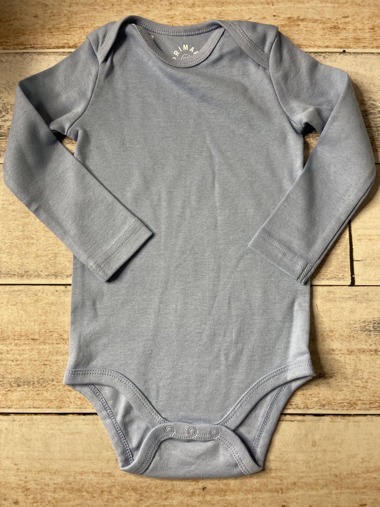 Primary Boys Light Blue Onesie Size: 12-18 months Light Blue
