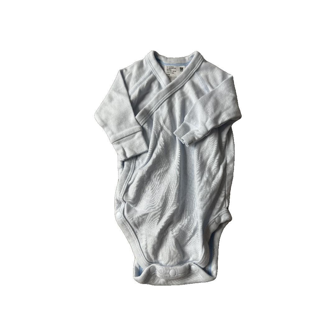 Uniqlo Boys Light Blue Onesie Size: 0-3 months Light Blue