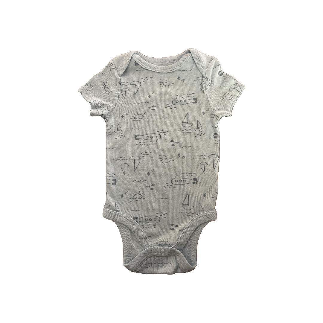 Cloud Island Unisex Light Blue Onesie Size: 6-9 months Light Blue