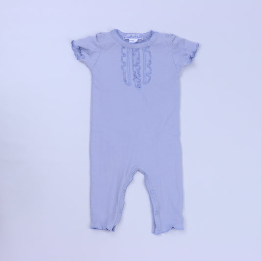 Feather Baby Girls Light Blue Romper Size: 3-6 Months