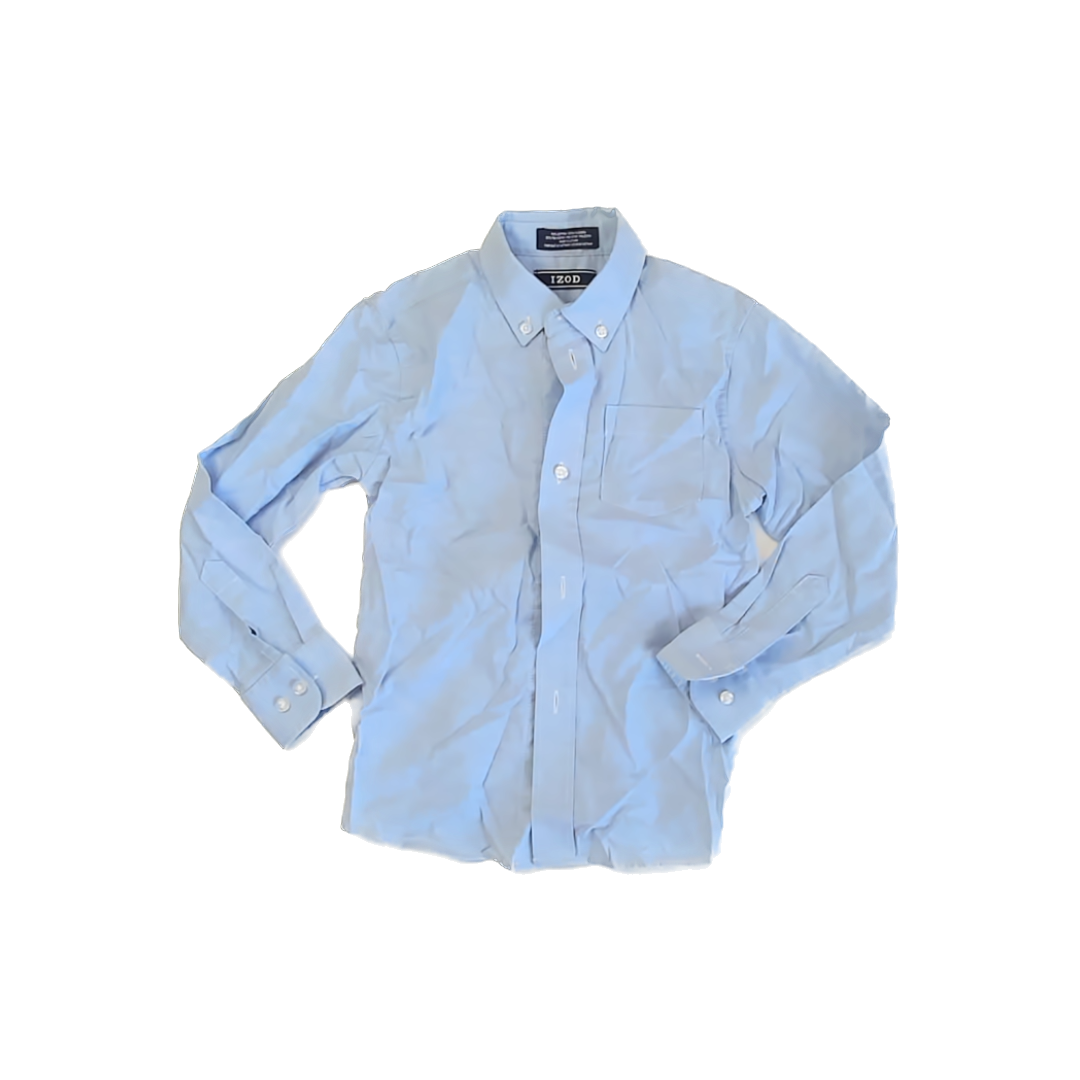 Izod Boys Light Blue Button Down Long Sleeve Size: 6 Years Light Blue