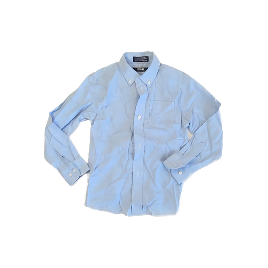 Izod Boys Light Blue Button Down Long Sleeve Size: 6 Years Light Blue