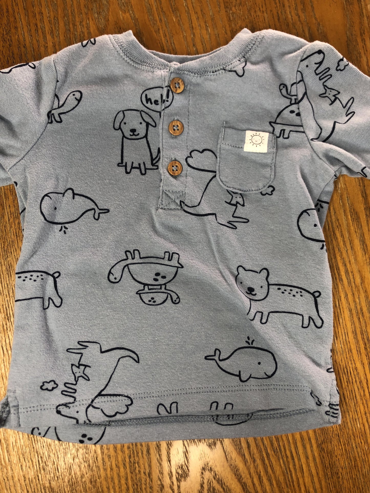 Carters Boys Light Blue Pajamas Size: 6 months Light Blue