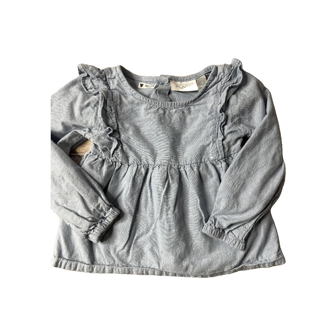 Children's Place Girls Light Blue Long Sleeve T-Shirt Size: 3T Light Blue