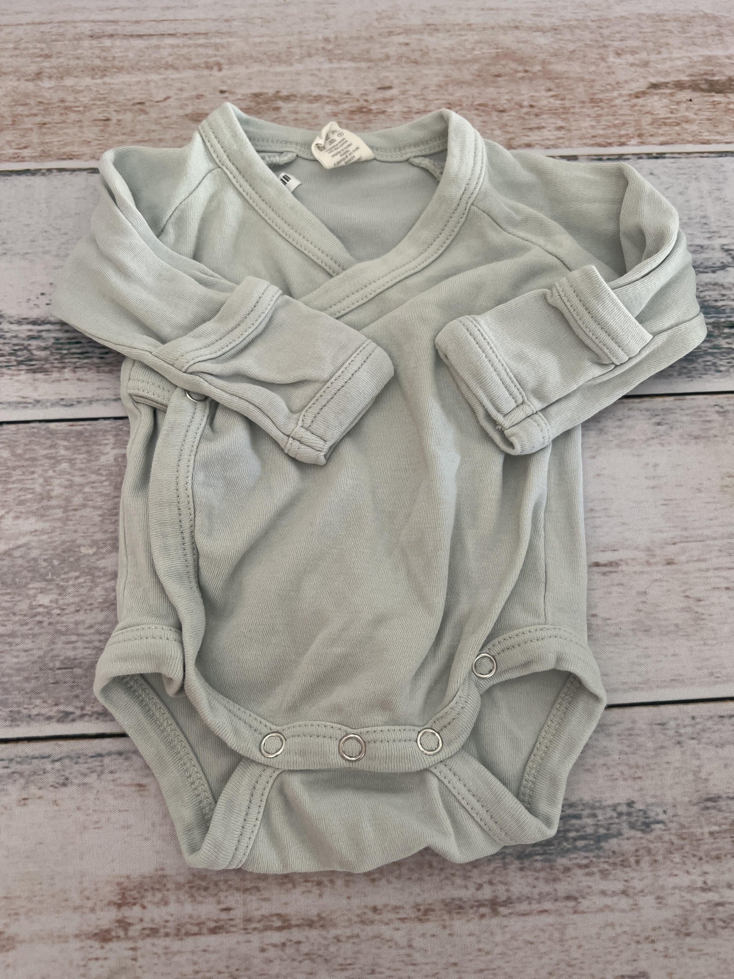 Kate Quinn Unisex Light Blue Onesie Size: 0-3 months Light Blue