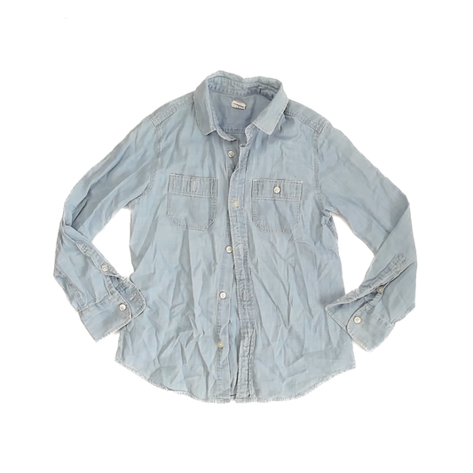 Crewcuts Unisex Light Blue Button Down Long Sleeve Size: 10 Years Light Blue