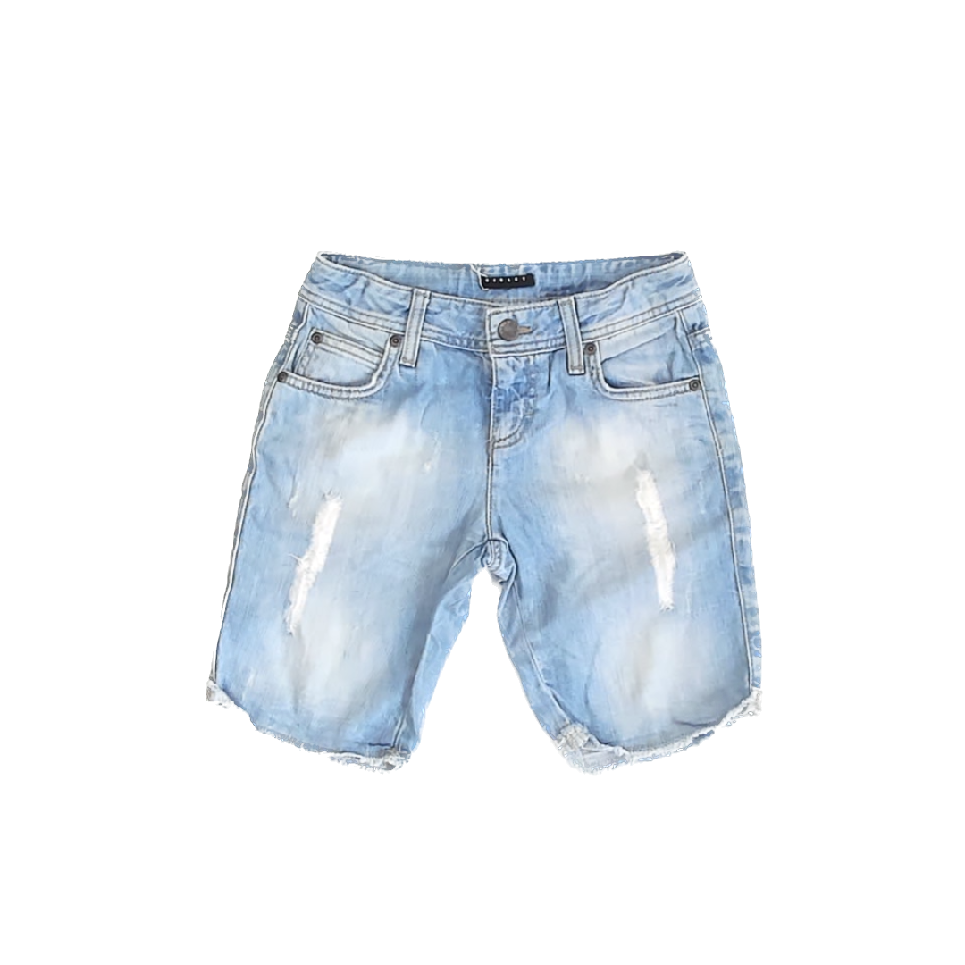 Sisley Boys Light Blue Jean Shorts Size: 7-8 Years Light Blue