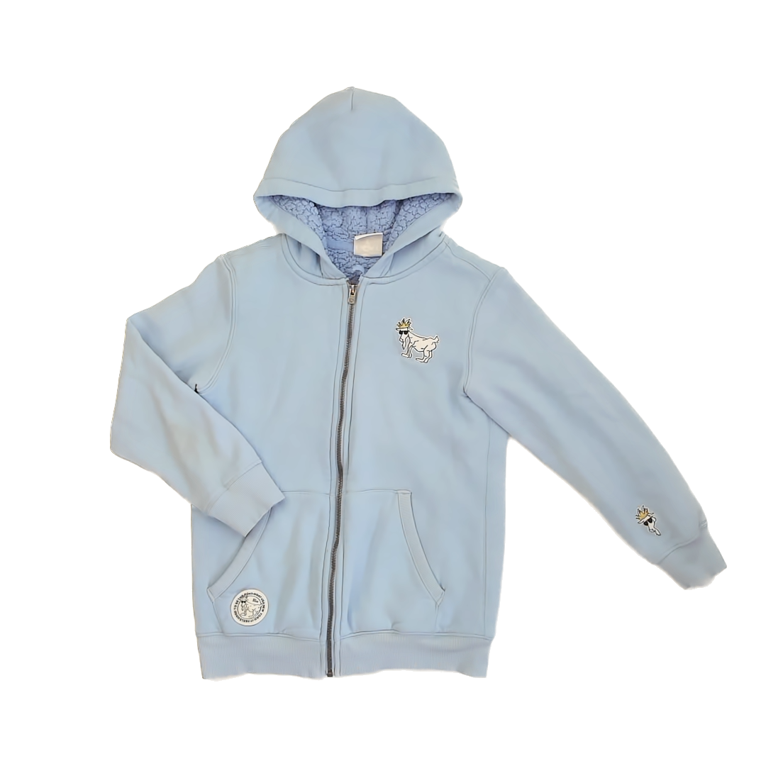 GOAT USA Unisex Light Blue Hoodie Size: Youth Large (14-16 Years) Light Blue
