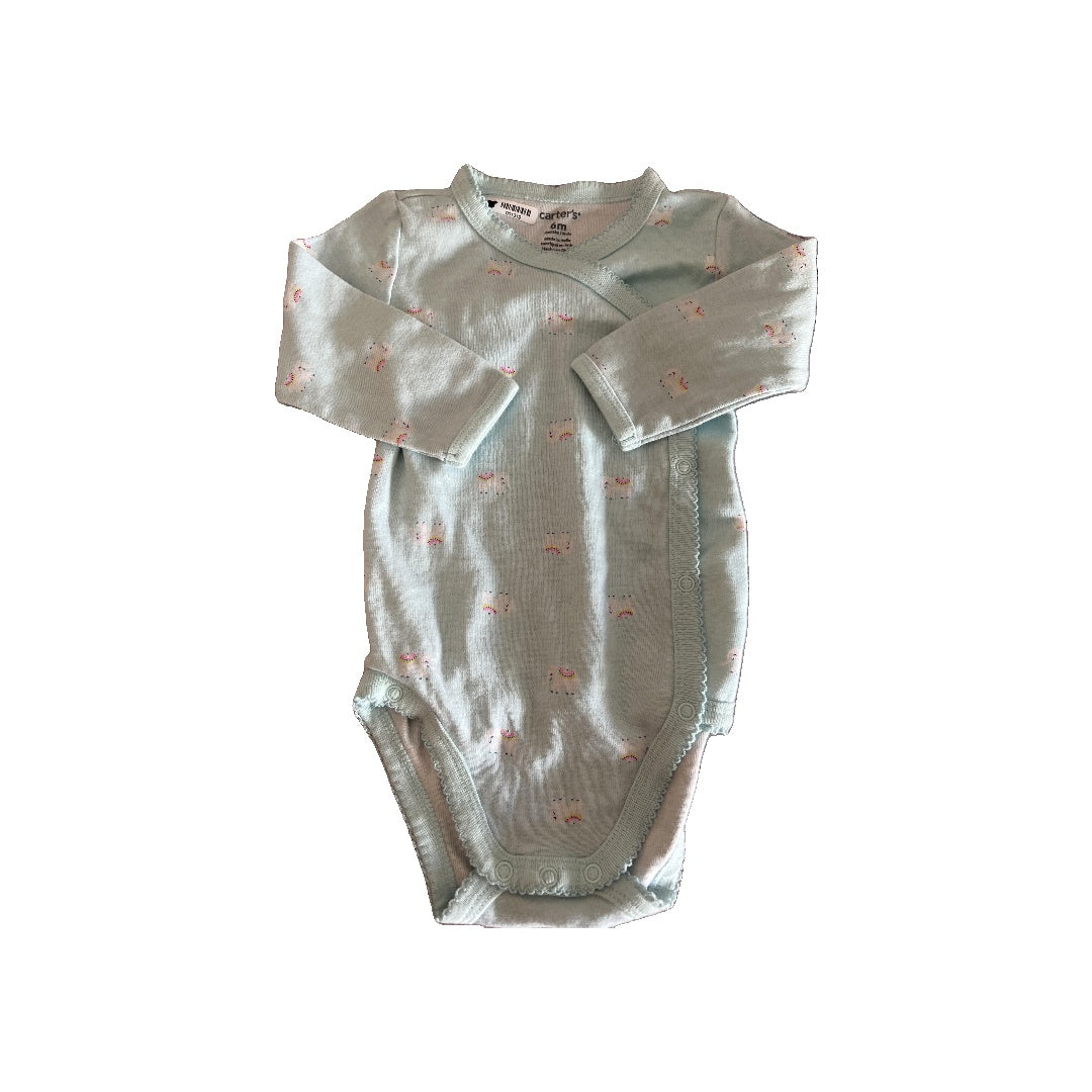 Carters Girls Light Blue Onesie Size: 3-6 months Light Blue