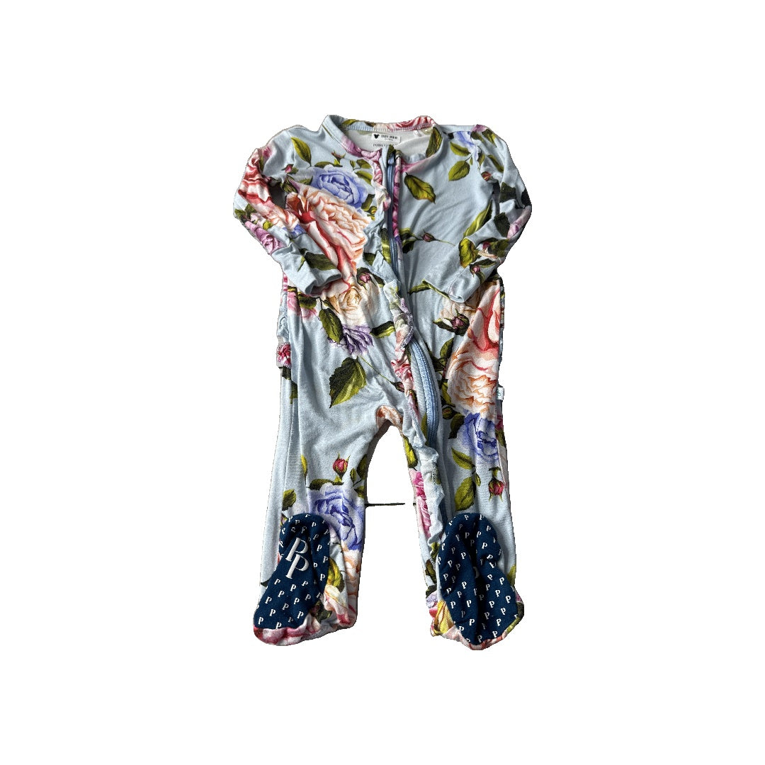 Girls Light Blue Pajamas Size: 6-9 months Light Blue