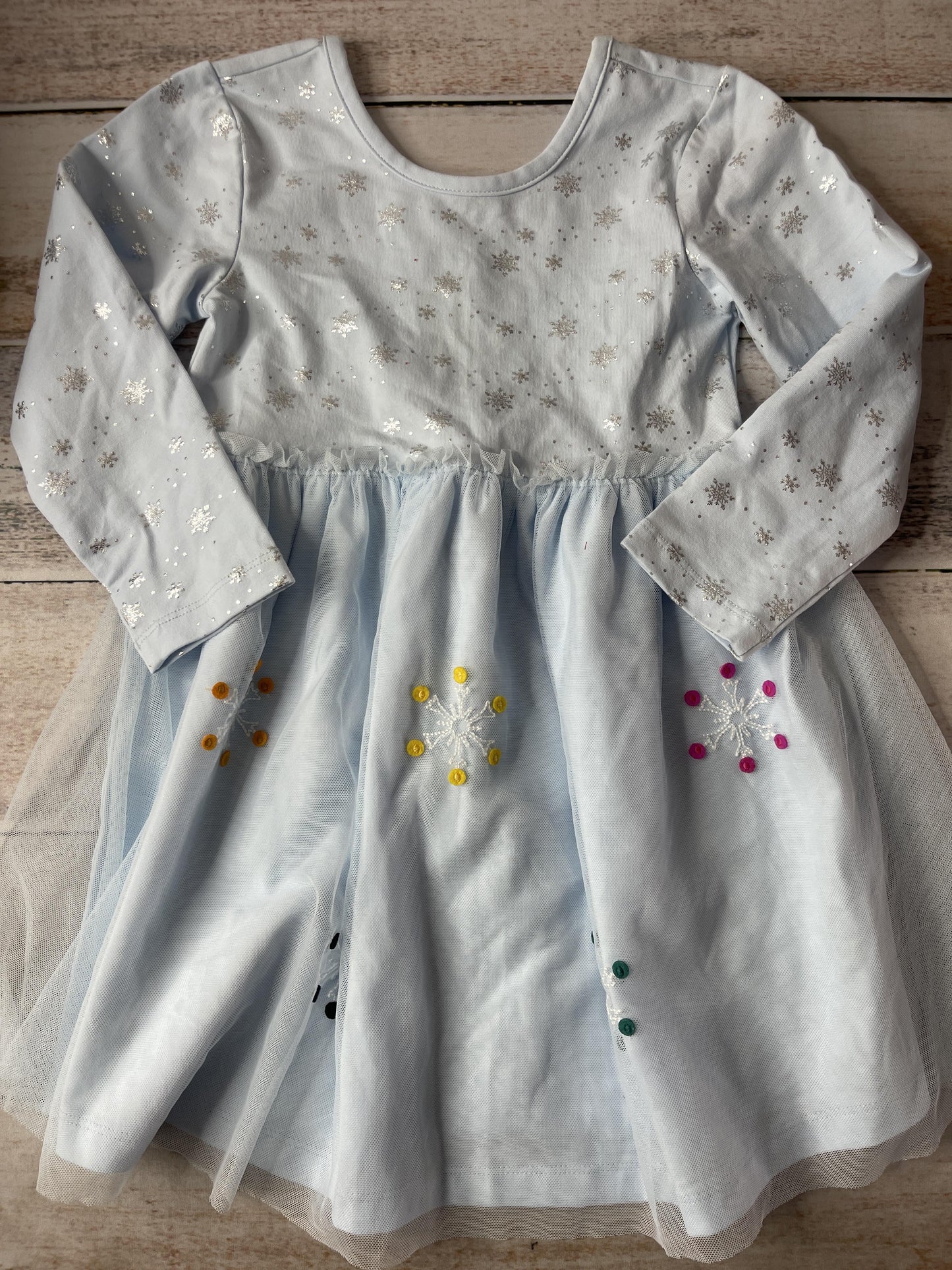 Hanna Andersson Girls Light Blue Dress Size: 4T Light Blue