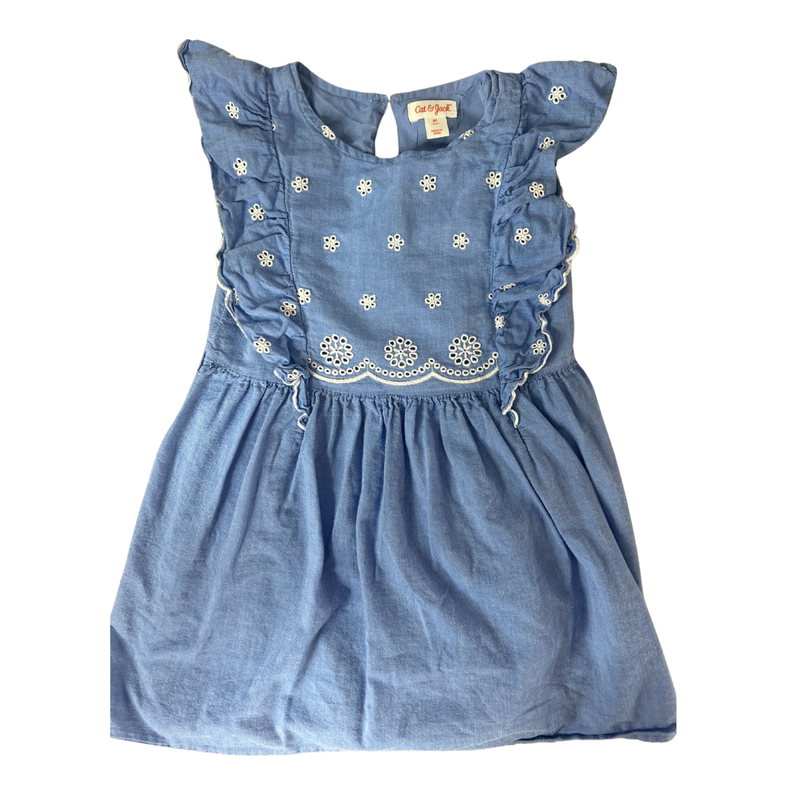 Cat & Jack Girls Light Blue Dress Size: 5T Light Blue