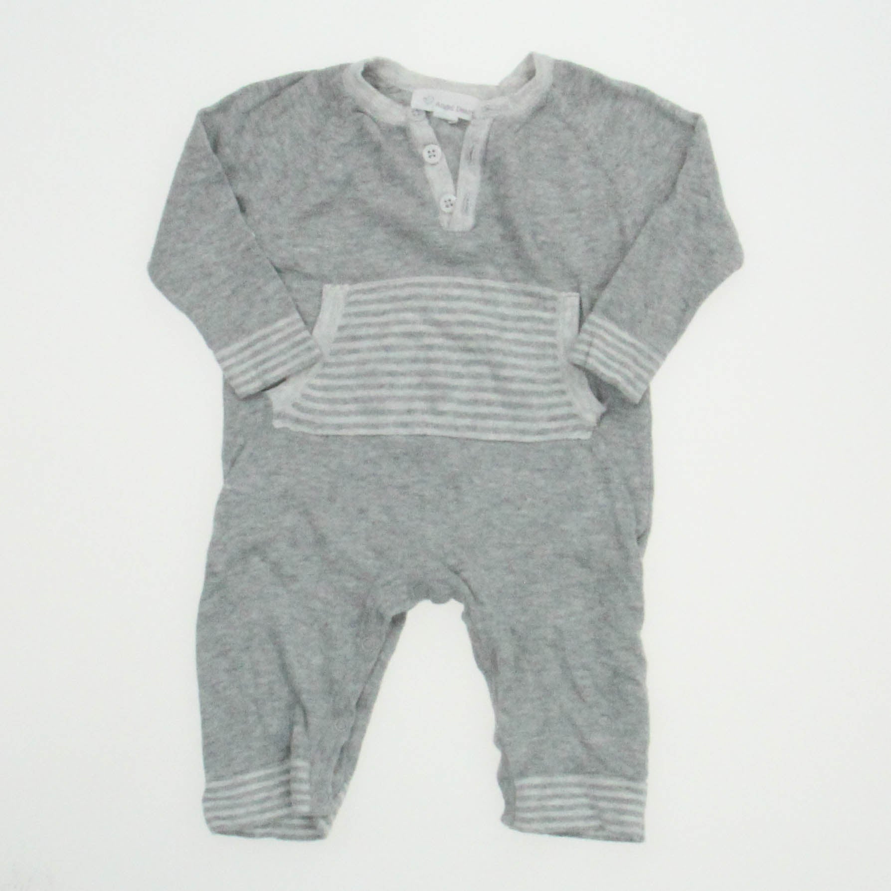 Angel Dear Boys Light Gray Long Sleeve Outfit Size: 0-3 Months Light Gray