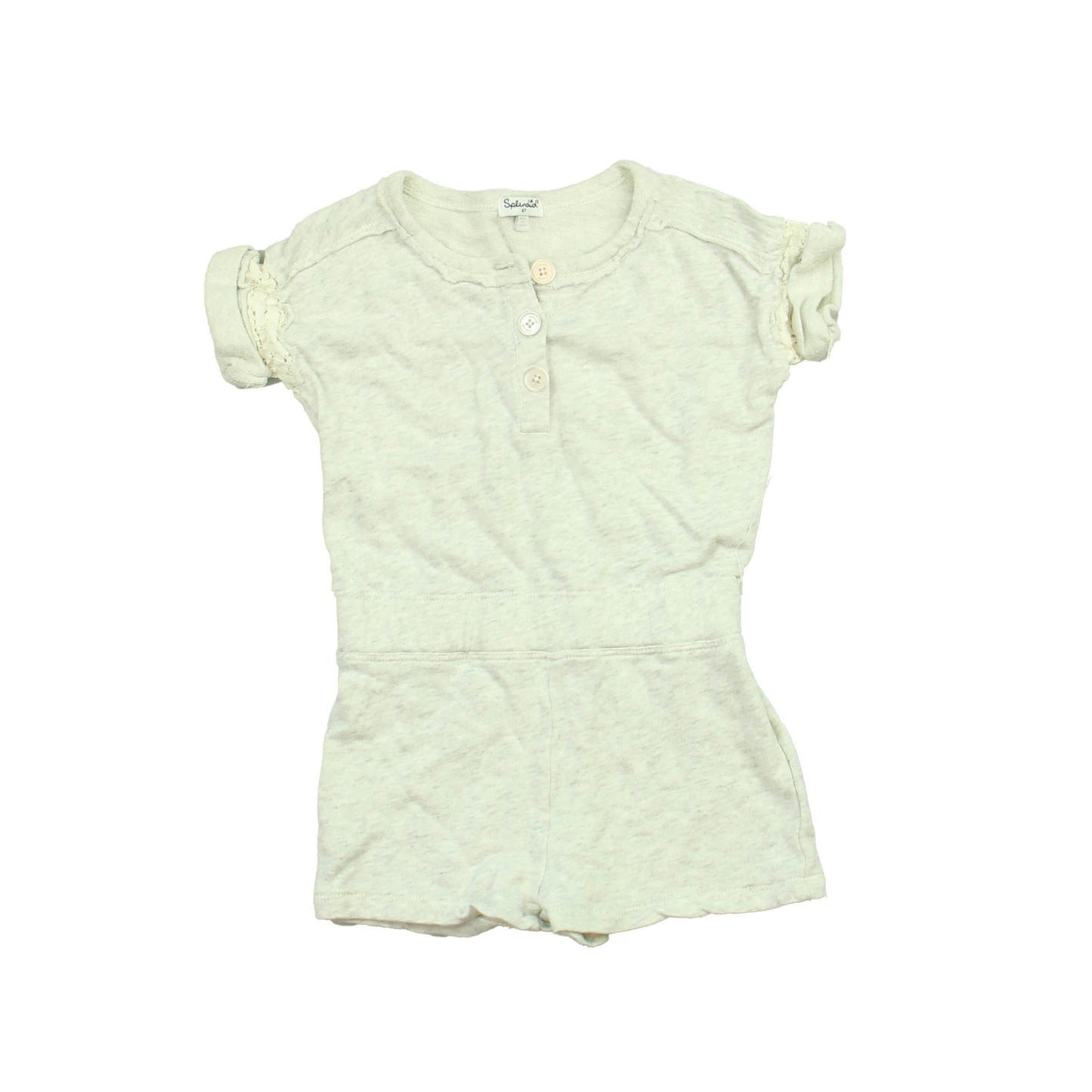 Splendid Girls Light Gray Romper Size: 4T Light Gray