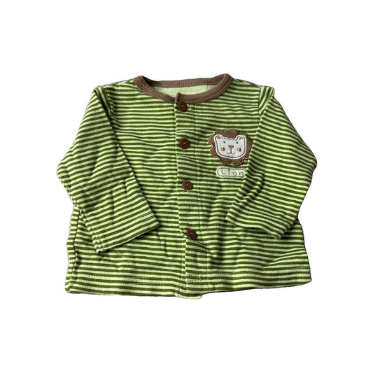 Boys light green | Army Green | Brown Long Sleeve Shirt Size: 0-3 months light green | Army Green | Brown