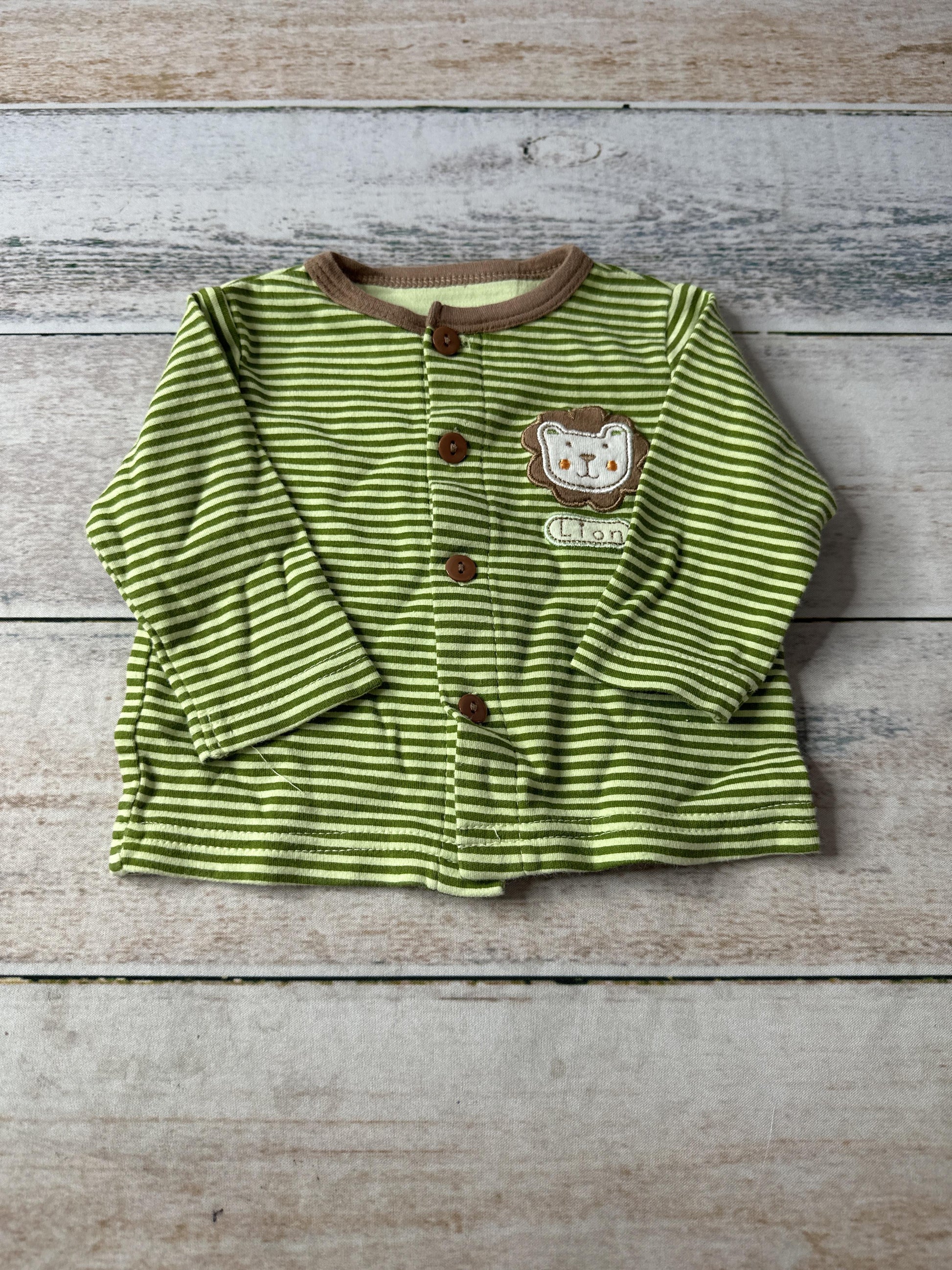 Boys light green | Army Green | Brown Long Sleeve Shirt Size: 0-3 months light green | Army Green | Brown