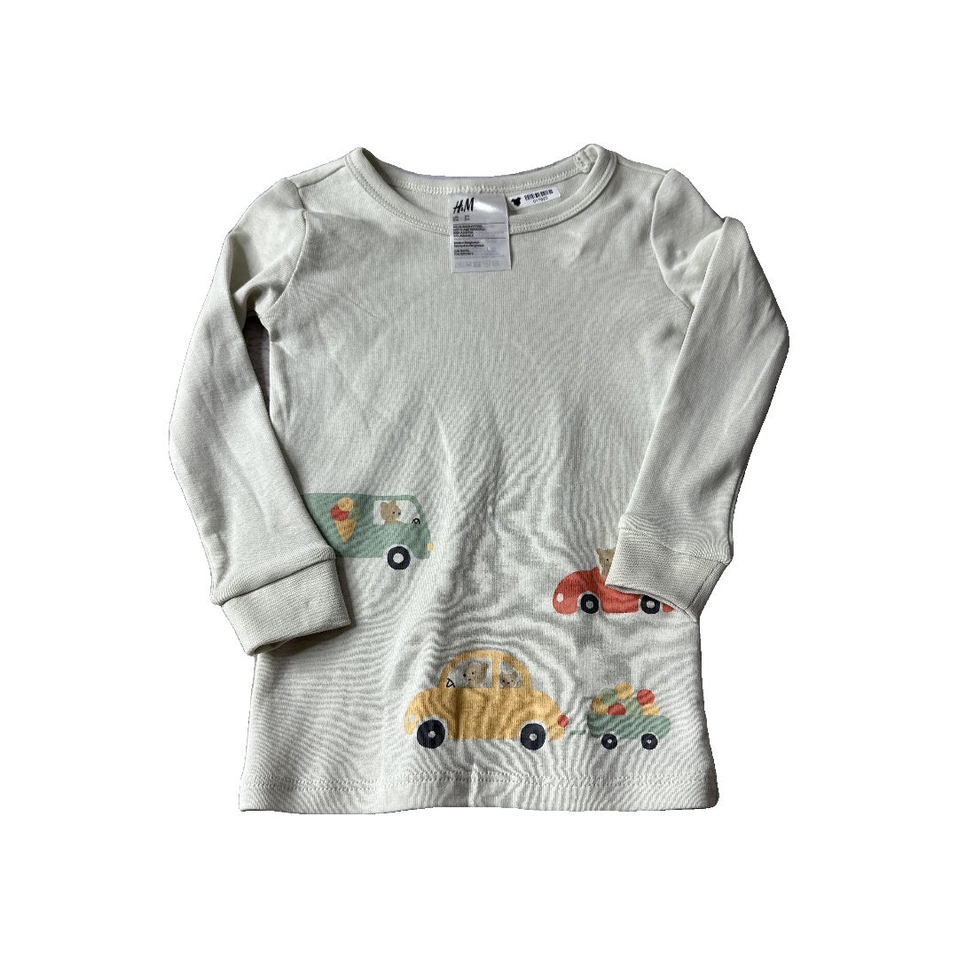 H&M Unisex light green | bears | Trucks Pajamas Size: 12-18 months light green | bears | Trucks