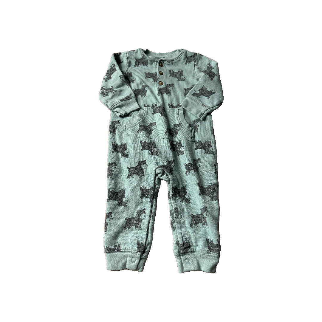 Carters Unisex light green | bears Long Sleeve Outfit Size: 12 months light green | bears