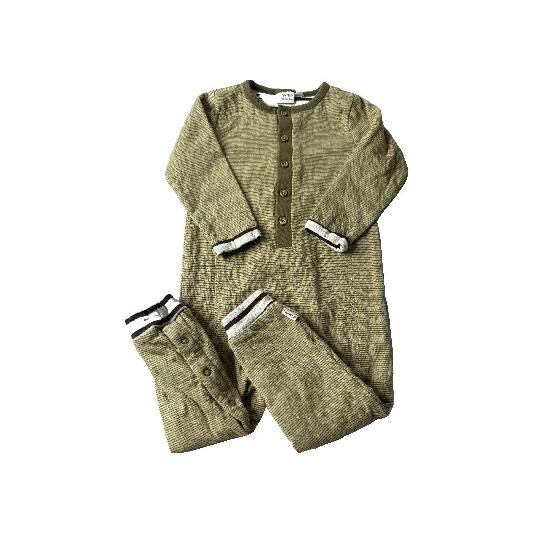 Minymo Boys light green | Brown Long Sleeve Outfit Size: 18 months light green | Brown