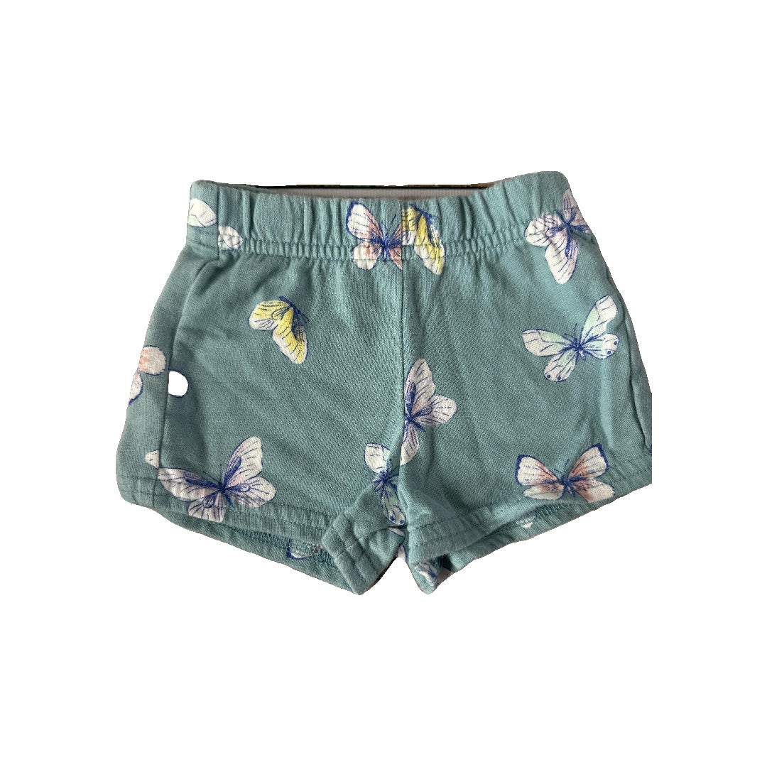 Carters Unisex light green | Butterfly Shorts Size: 3-6 months light green | Butterfly