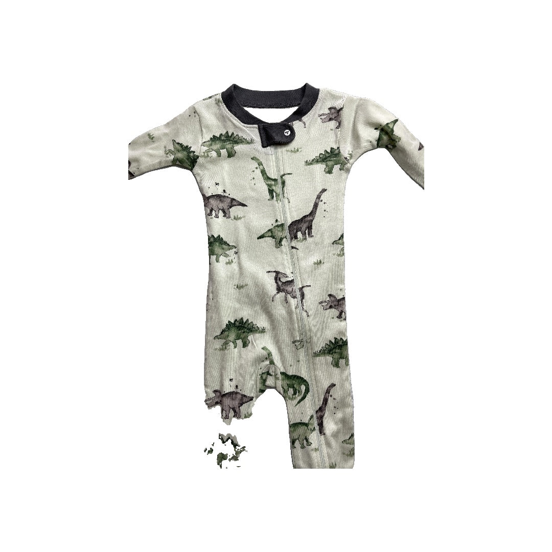 Burt's Bees Boys light green | dinosaur feet Pajamas Size: 12 months light green | dinosaur feet
