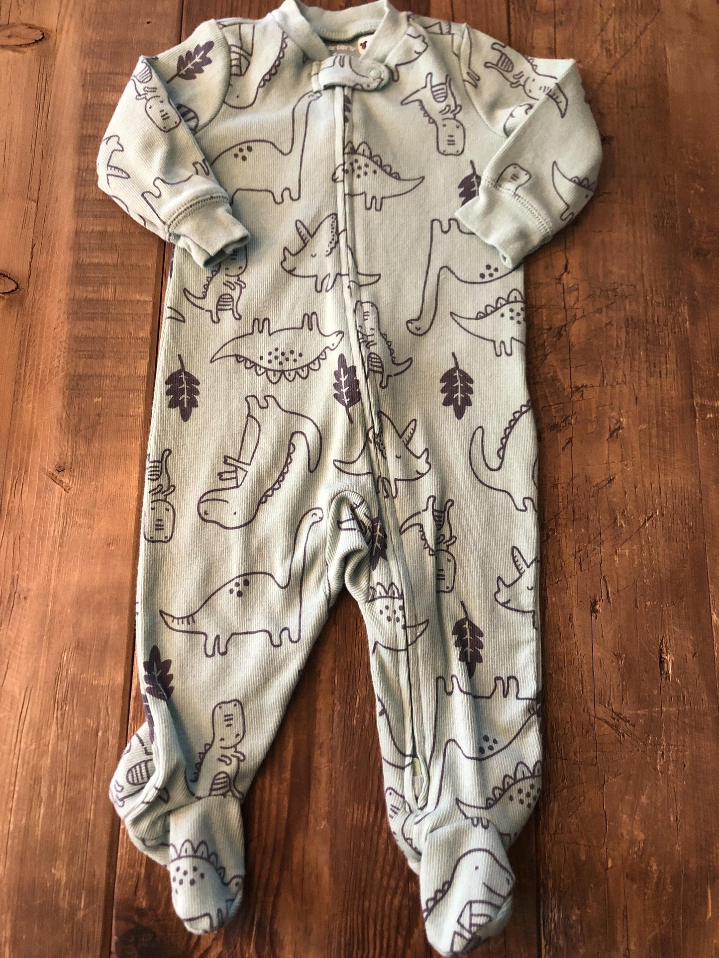 Carters Boys light green | Dinosaur Pajamas Size: 3-6 months light green | Dinosaur