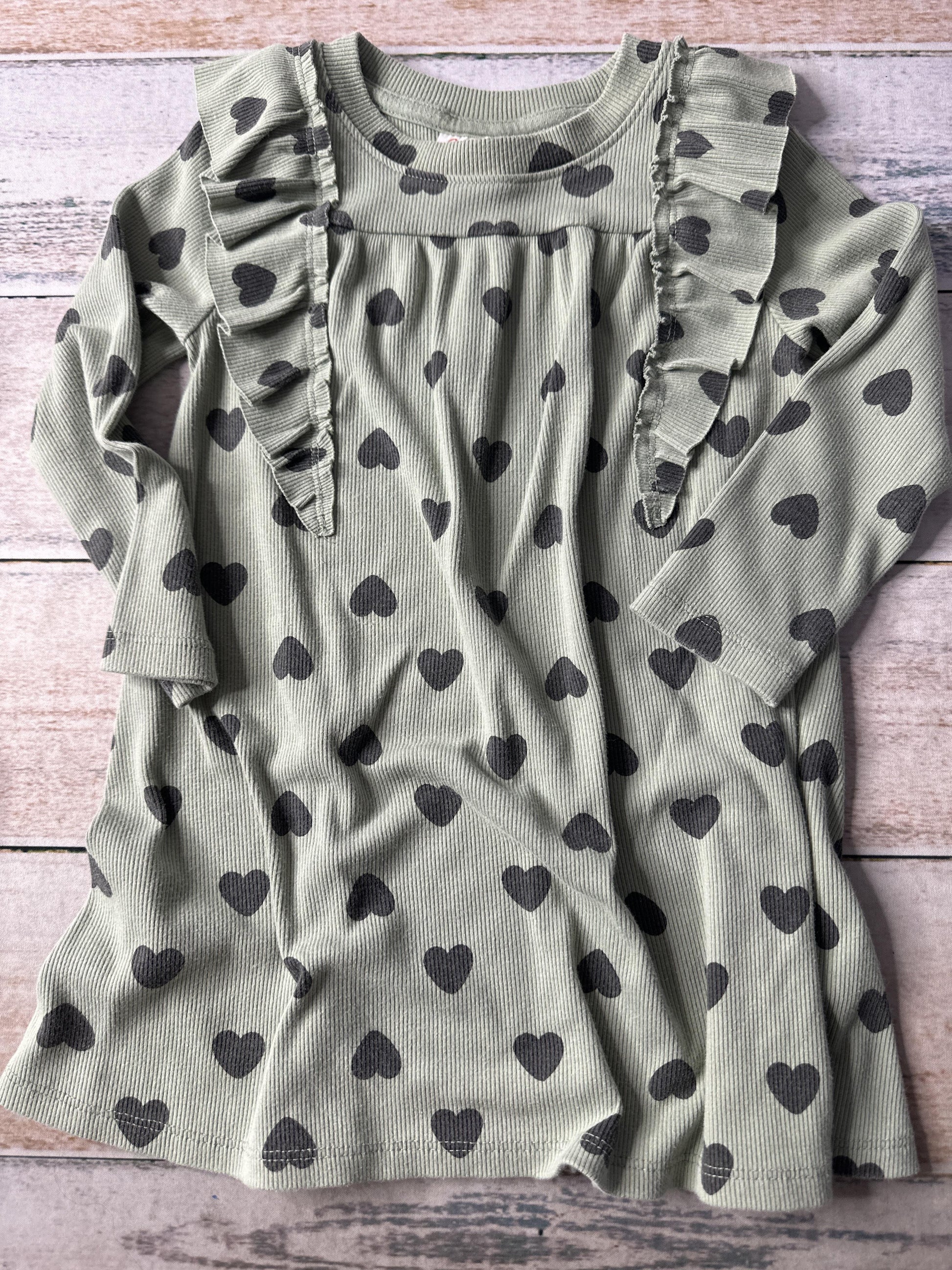 Cat & Jack Girls light green | Hearts Dress Size: 3T light green | Hearts