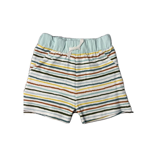 Honest co Unisex light green | Light Blue | Stripe | White | Brown Shorts Size: 12 months light green | Light Blue | Stripe | White | Brown