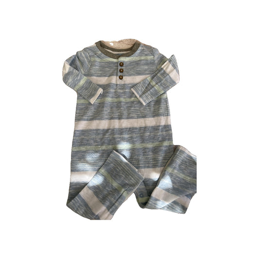 Burt's Bees Boys light green | Light Blue | Stripe Long Sleeve Outfit Size: 12 months light green | Light Blue | Stripe