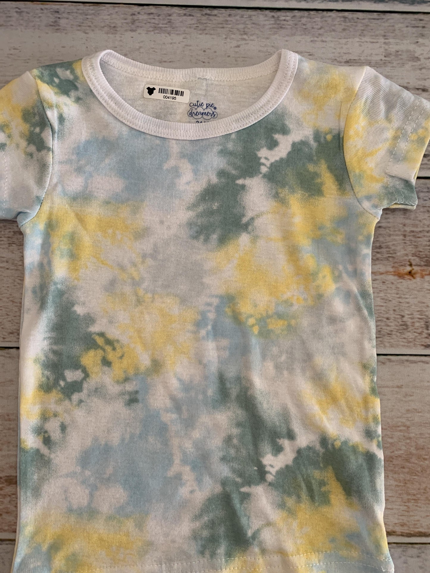Cutie Pie Dreamers Girls light green | Light Blue | White | Tie Dye Pajamas Size: 24 months light green | Light Blue | White | Tie Dye