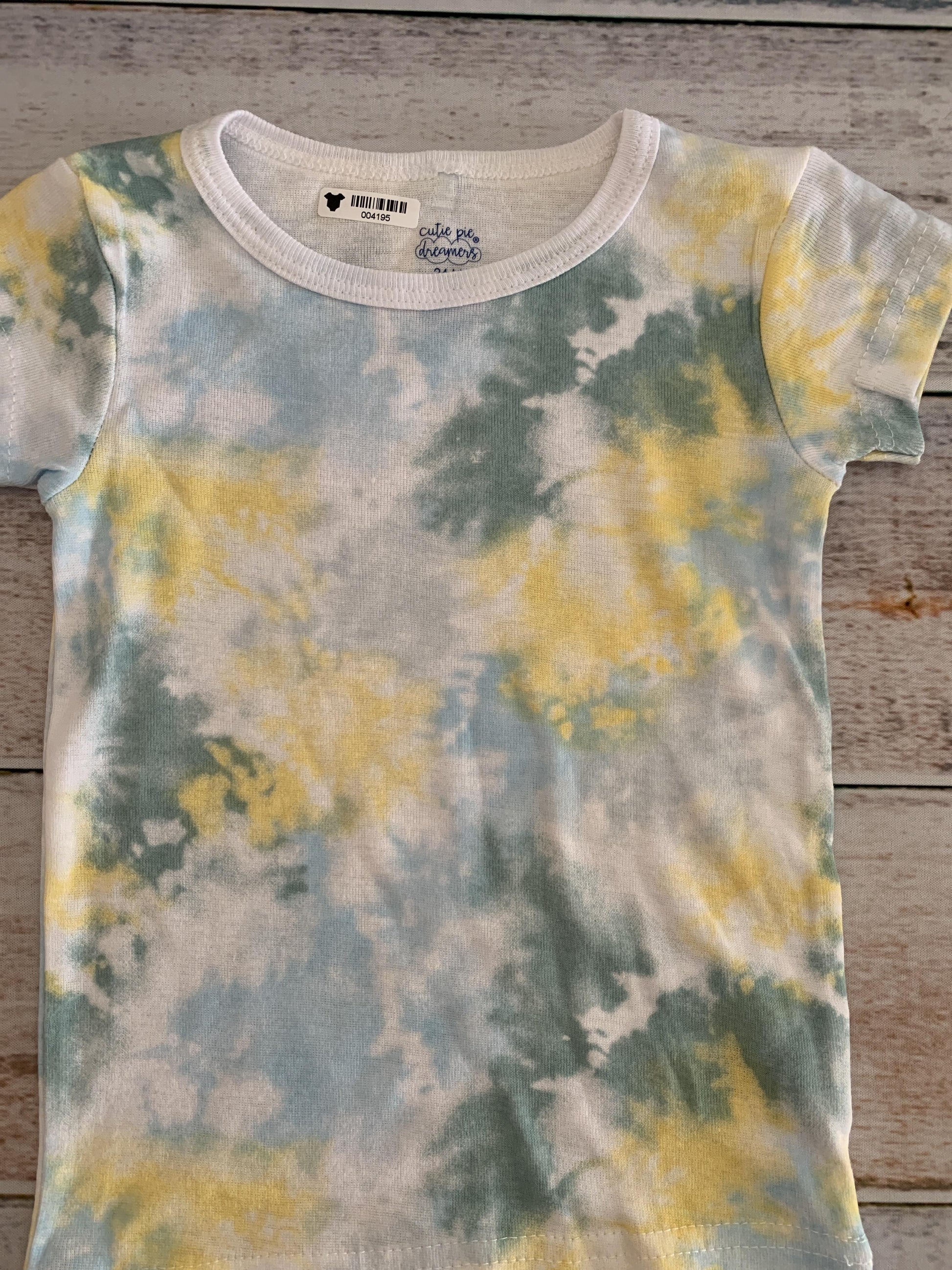 Cutie Pie Dreamers Girls light green | Light Blue | White | Tie Dye Pajamas Size: 24 months light green | Light Blue | White | Tie Dye