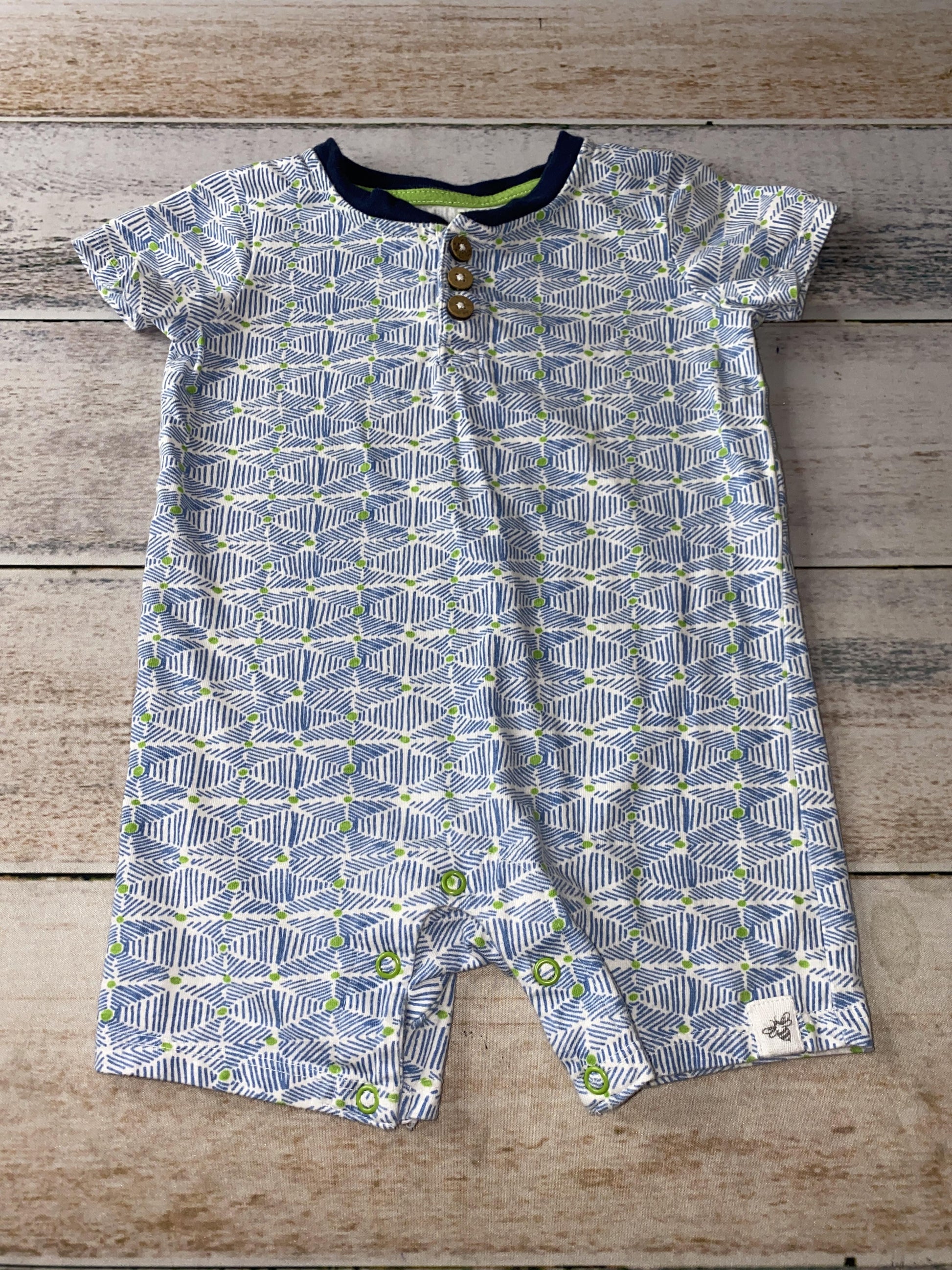 Burt's Bees Unisex light green | Light Blue Romper Size: 6-9 months light green | Light Blue
