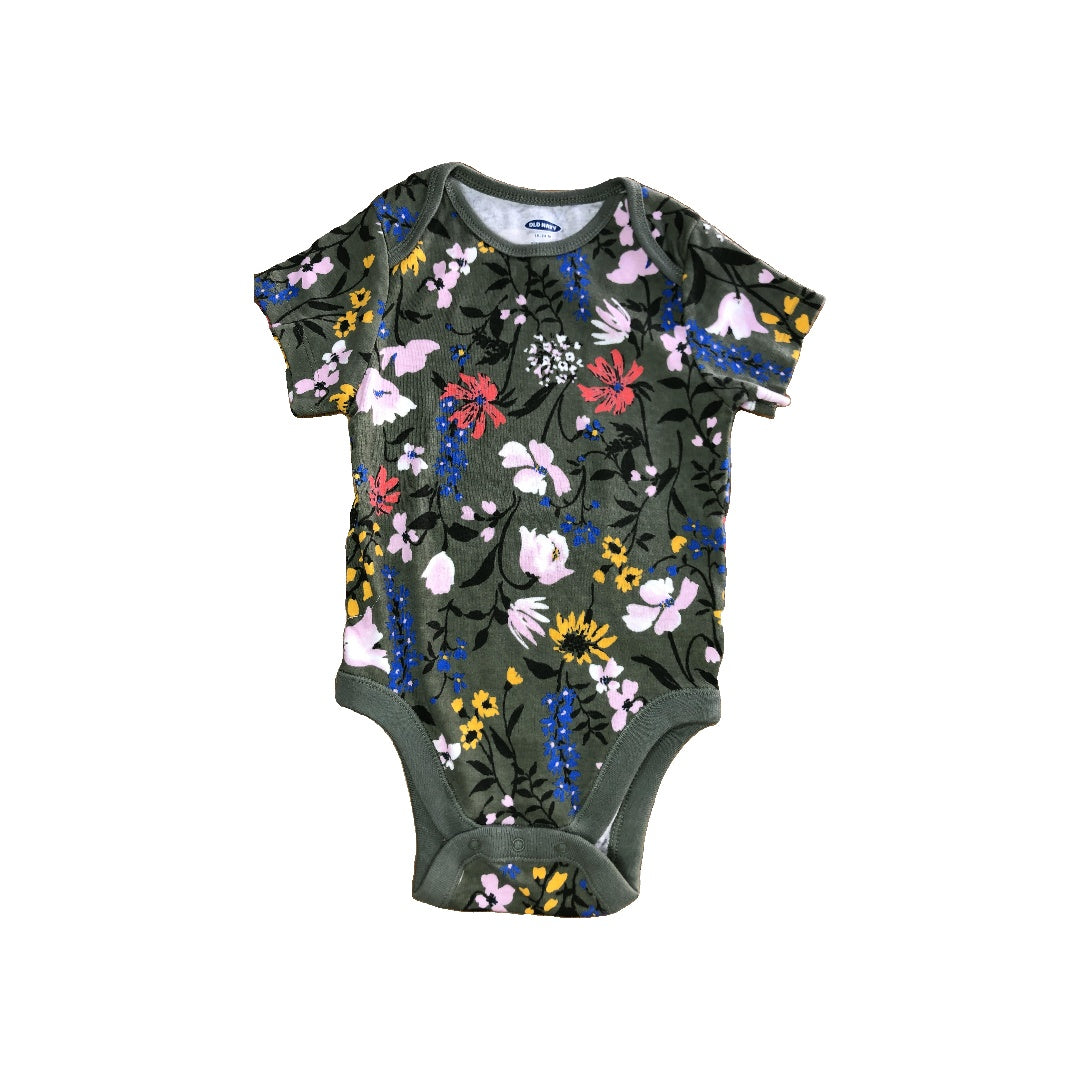 Old Navy Girls light green | Pink floral Onesie Size: 18-24 months light green | Pink floral