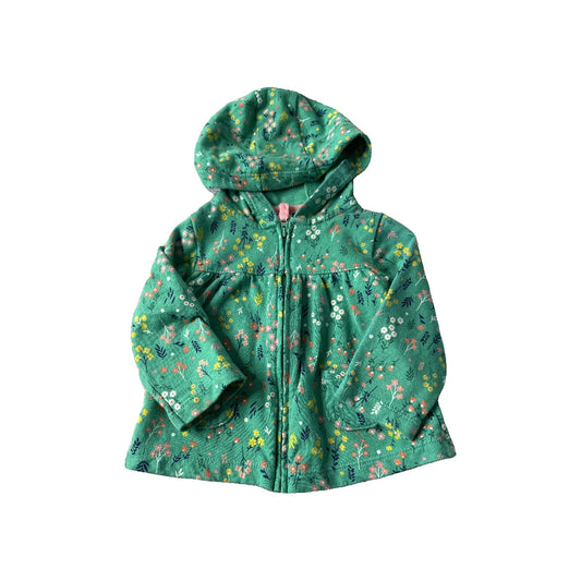 Carters Girls light green | Pink floral Hoodie Size: 9 months light green | Pink floral