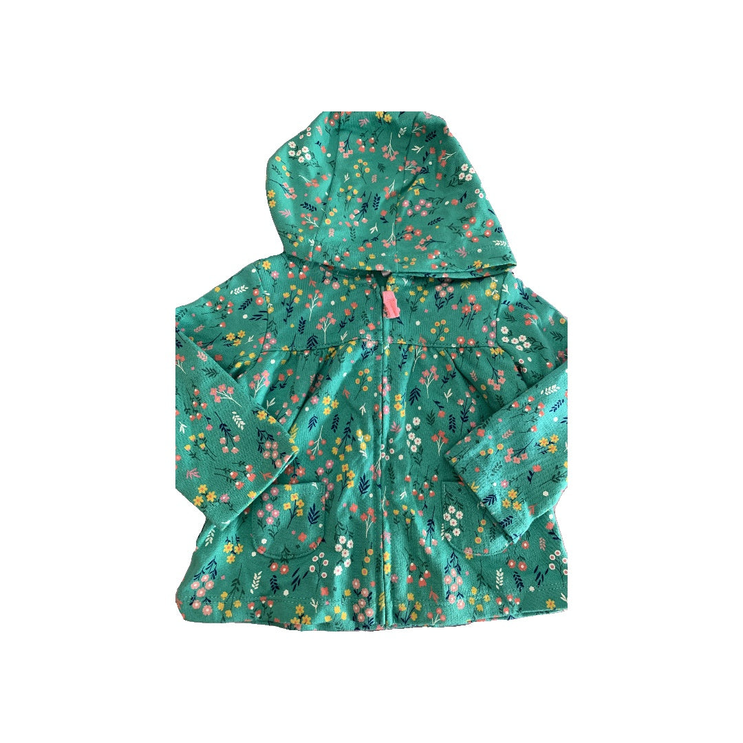 Carters Girls light green | Pink floral Hoodie Size: 12M light green | Pink floral
