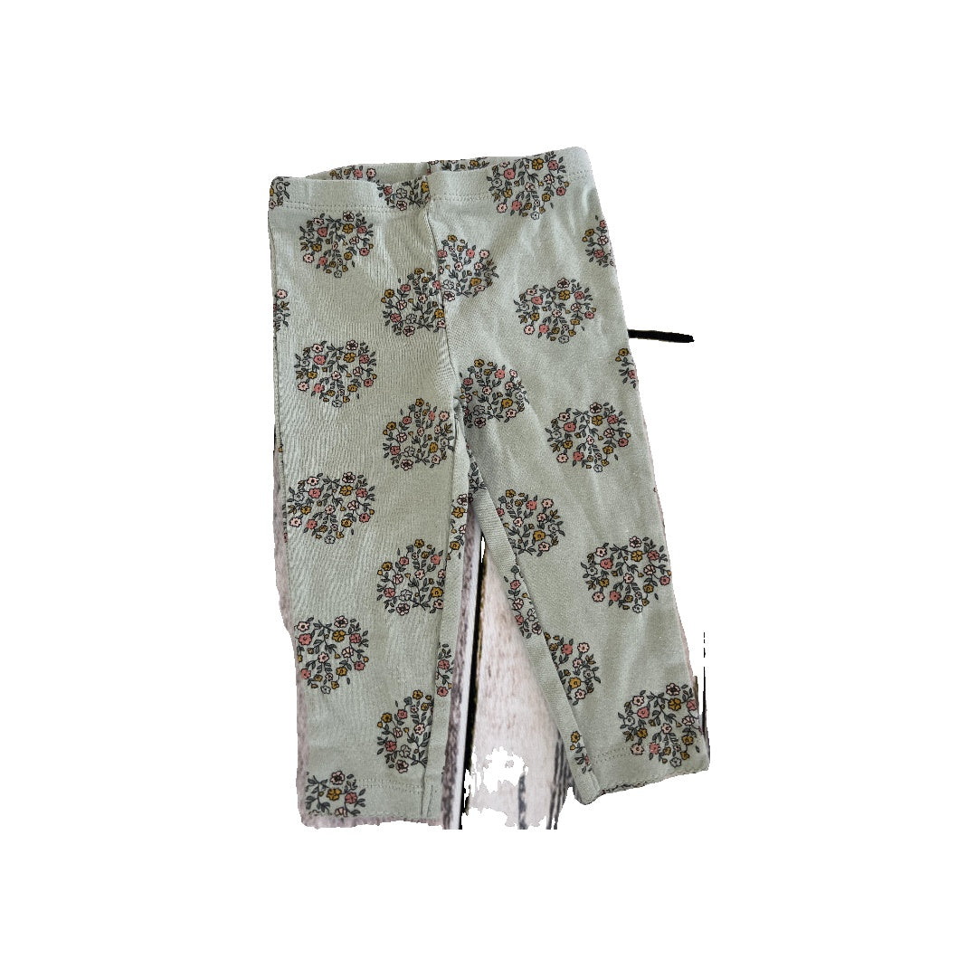 Carters Girls light green | Pink floral Pants Size: 12 months light green | Pink floral