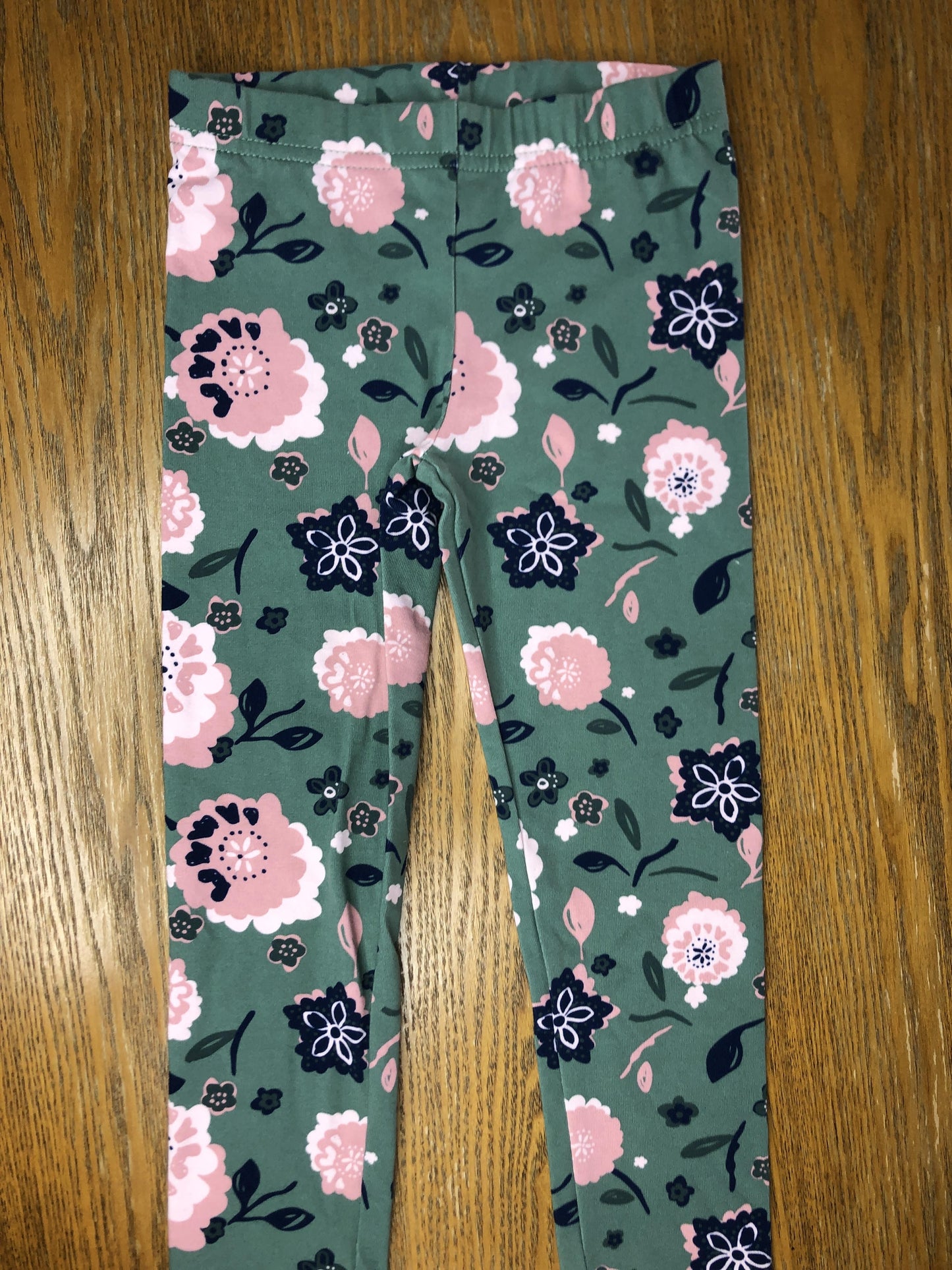 Carters Girls light green | Pink floral Pants Size: 4T light green | Pink floral